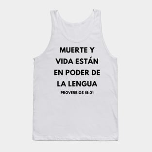 Proverbs 18-21 Power of the Tongue Spanish Tank Top